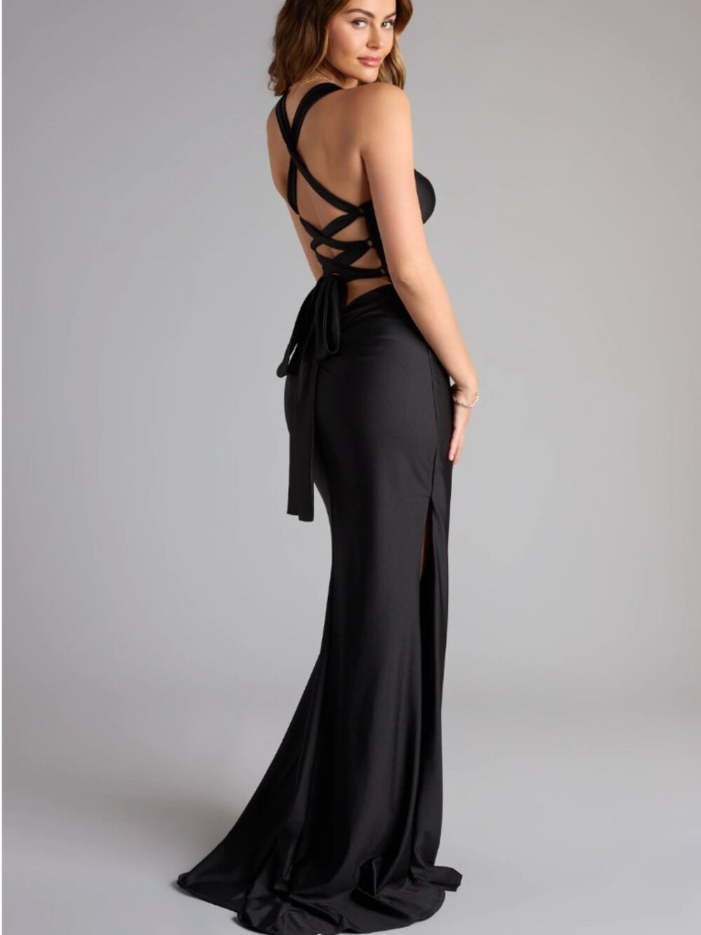 Windsor Lace-Up Maxi Dress